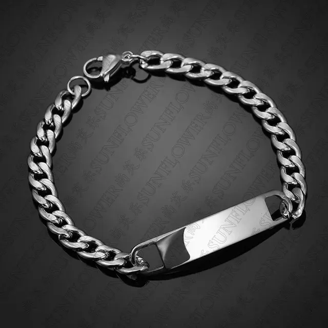 Personalized Human Eye Bracelet DIY Laser Engraved Stainless Steel Couple Bracelet Engraved Portrait Bracelet Silver - Shop at LoveMi