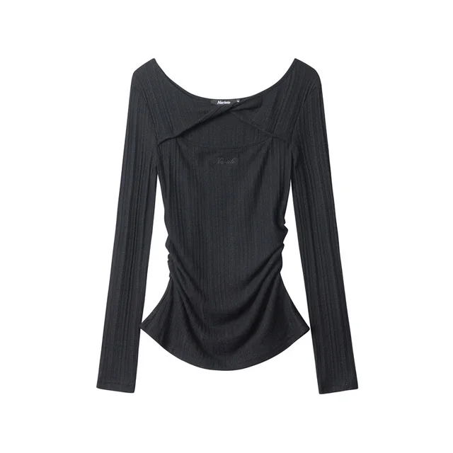 Design Sense Irregular Top Slimming Black - Shop at LoveMi