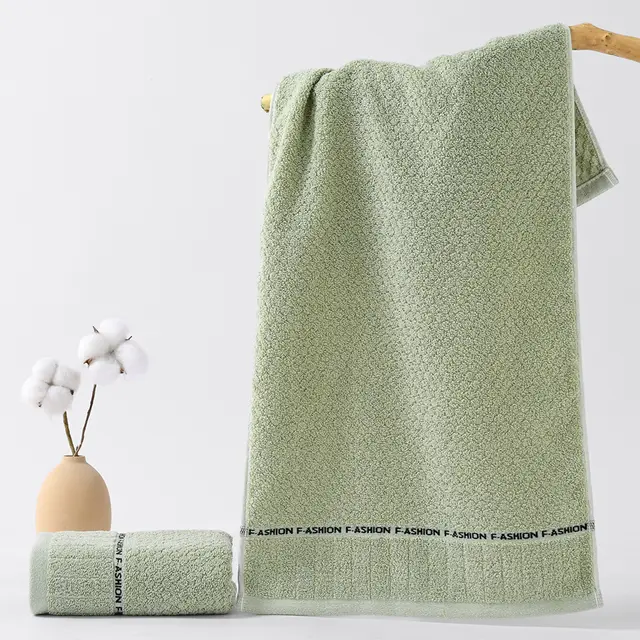 Pure Cotton Thick Absorbent Towel Green - Shop at LoveMi