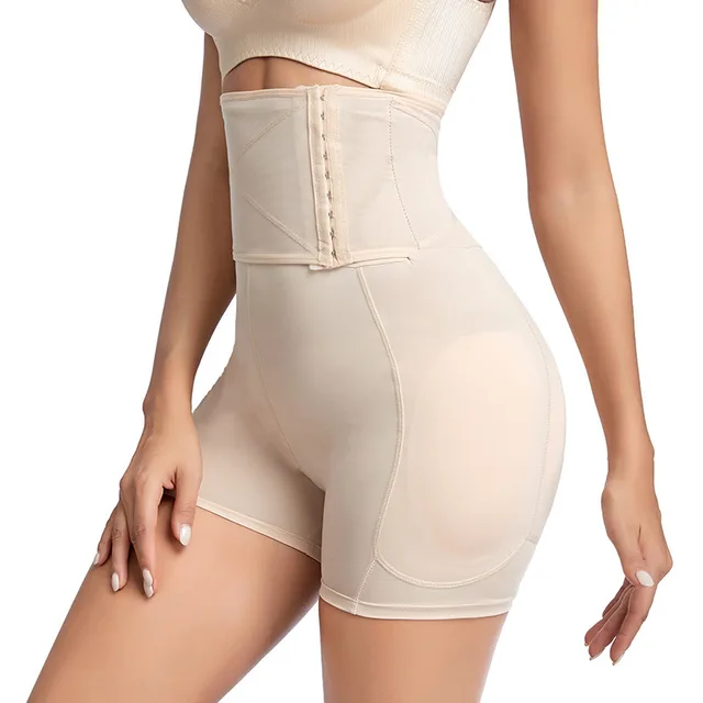 Belly Band Pants For Women Plus Size High Waist Body Shaping Skin Color - Shop at LoveMi