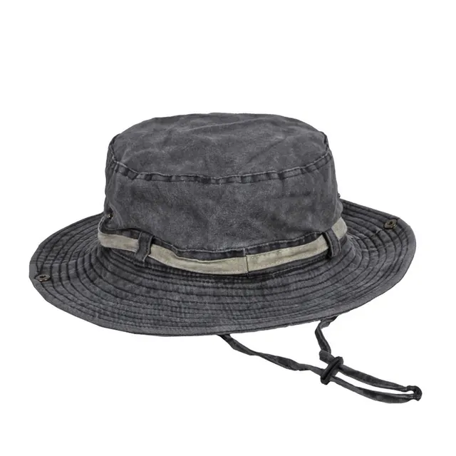 Universal Washed Cotton Sun proof Sunshade Big Brim Climbing Hat Black - Shop at LoveMi