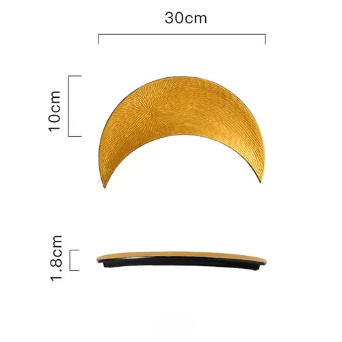 Creative Retro Ceramic Personalized Moon Art Snack Tableware Fruit Plate Colored Gold - Shop at LoveMi
