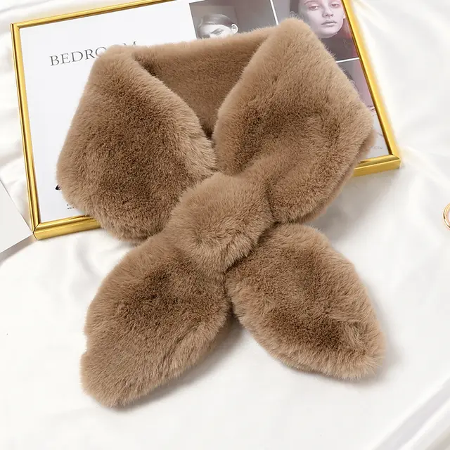 Velvet Scarf Women's Scarf Pullover Coffee Color - Shop at LoveMi