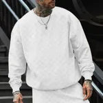 Men's Crew Neck Casual Bottoming Shirt - White
