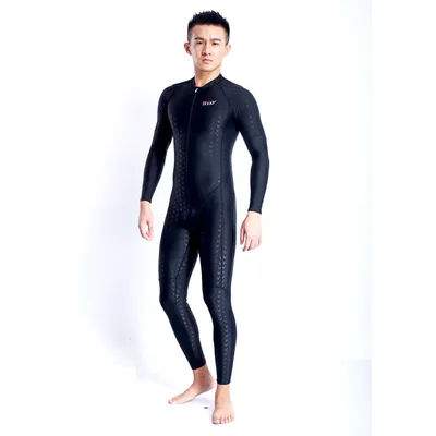 Shark Skin Swimsuit Zipper Quick drying Sun Protection Clothing Black - Shop at LoveMi
