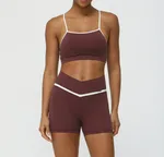 Purplish Red Shorts Suit