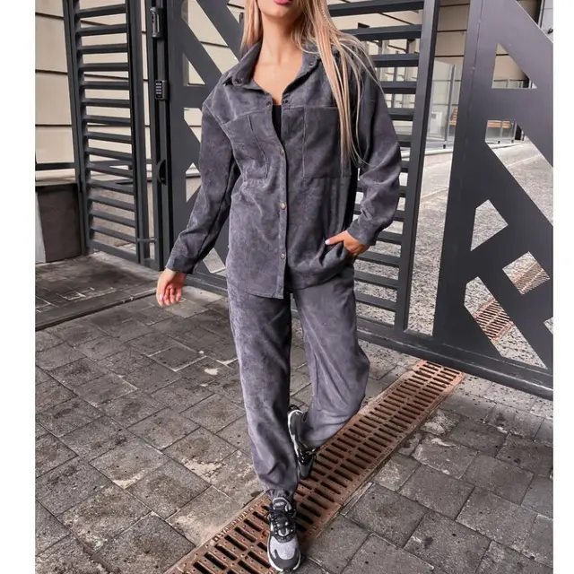 Fashionable Warm Satin Velvet Metal Button Long Sleeve Shirt Spat Black - Shop at LoveMi