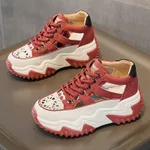 Soft Leather Hollow Sandals For Women All-match Breathable - Red
