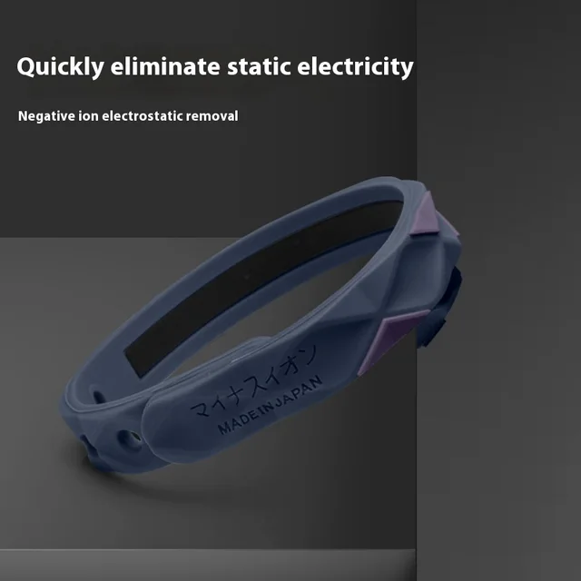 Anti static Elimination Gadget Human Body Static Eliminator Wristband Car Destatic Release Couple Bracelet Blue Adult 24Cm - Shop at LoveMi