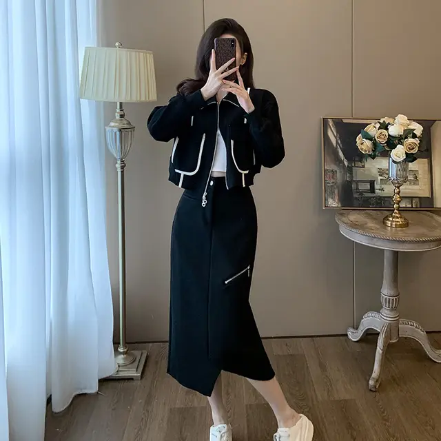 Women's Fashion All matching Casual Retro Suit Black - Shop at LoveMi