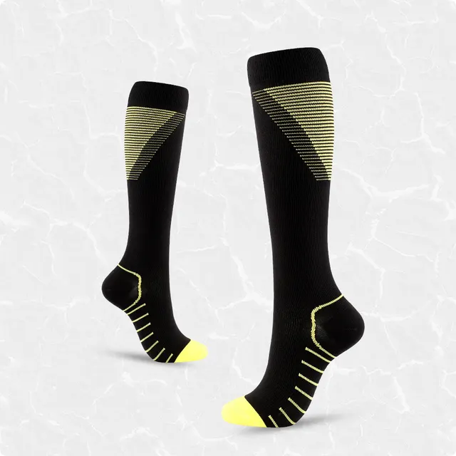 Xun New Color Pattern V shaped Compression Stockings Yellow - Shop at LoveMi