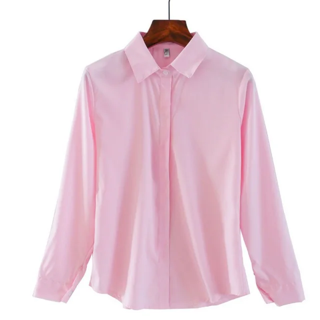 Female Temperament Commuting Professional Long Sleeved Shirt Pink Long Sleeve - Shop at LoveMi