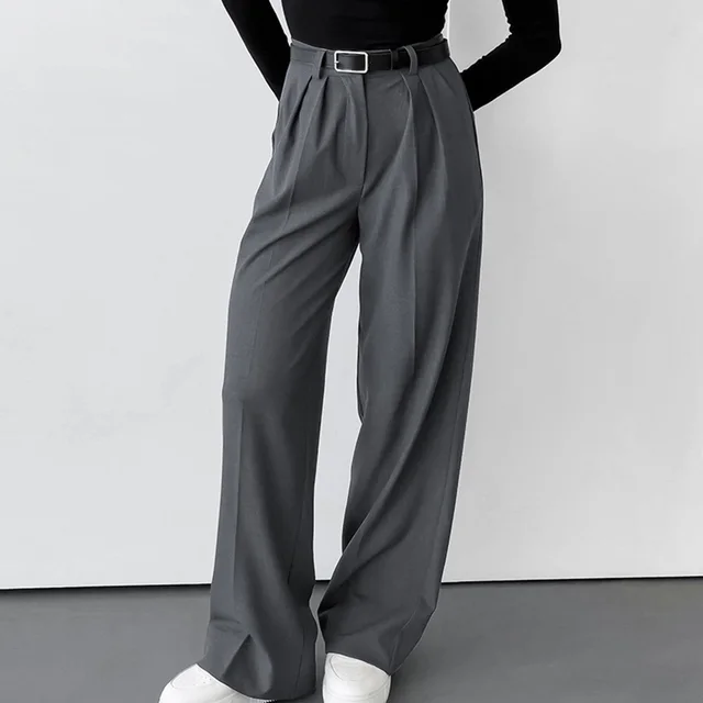 Fashionable Simple Niche Suit Pants For Women Gray - Shop at LoveMi