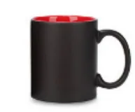 Round Handle Ceramic Color Changing Heat Transfer Coating Cup Bright Red - Shop at LoveMi