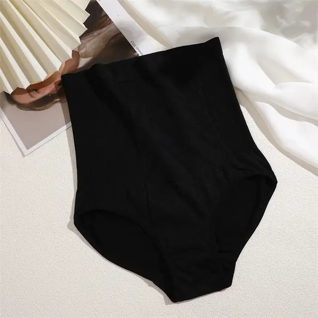 High Waisted Tuck Pants Seamless Briefs Postpartum Body Shaping Shaping Black - Shop at LoveMi