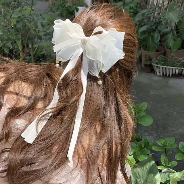 Female Sweet Desire Mesh Bow Hair Clip Style3391 - Shop at LoveMi