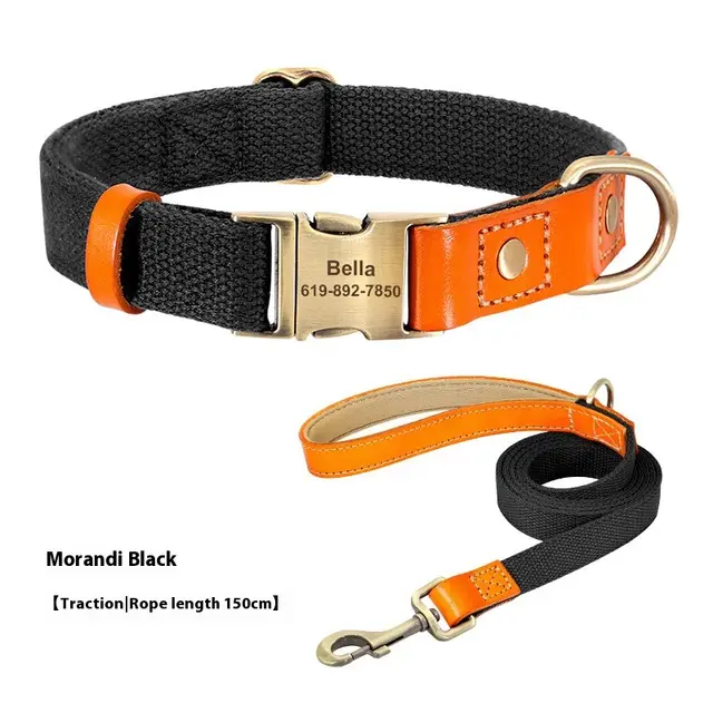 Small Dog Neck Collar Traction Rope Black - Shop at LoveMi