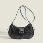 Women's Retro Underarm Bag - Black