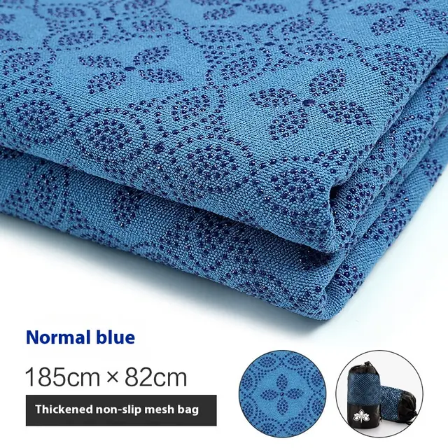 Home Anti Slip Particle Sweat Absorbing Yoga Towel Widening Blue - Shop at LoveMi