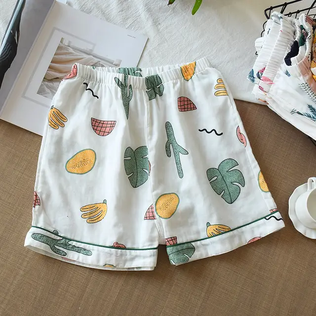 Women's Summer Thin Cropped Loose And Sweet Home Pants Fresh Fruit With Gauze - Shop at LoveMi