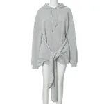 Hooded Pullover Loose Cool Casual Sweatshirt Women - Gray