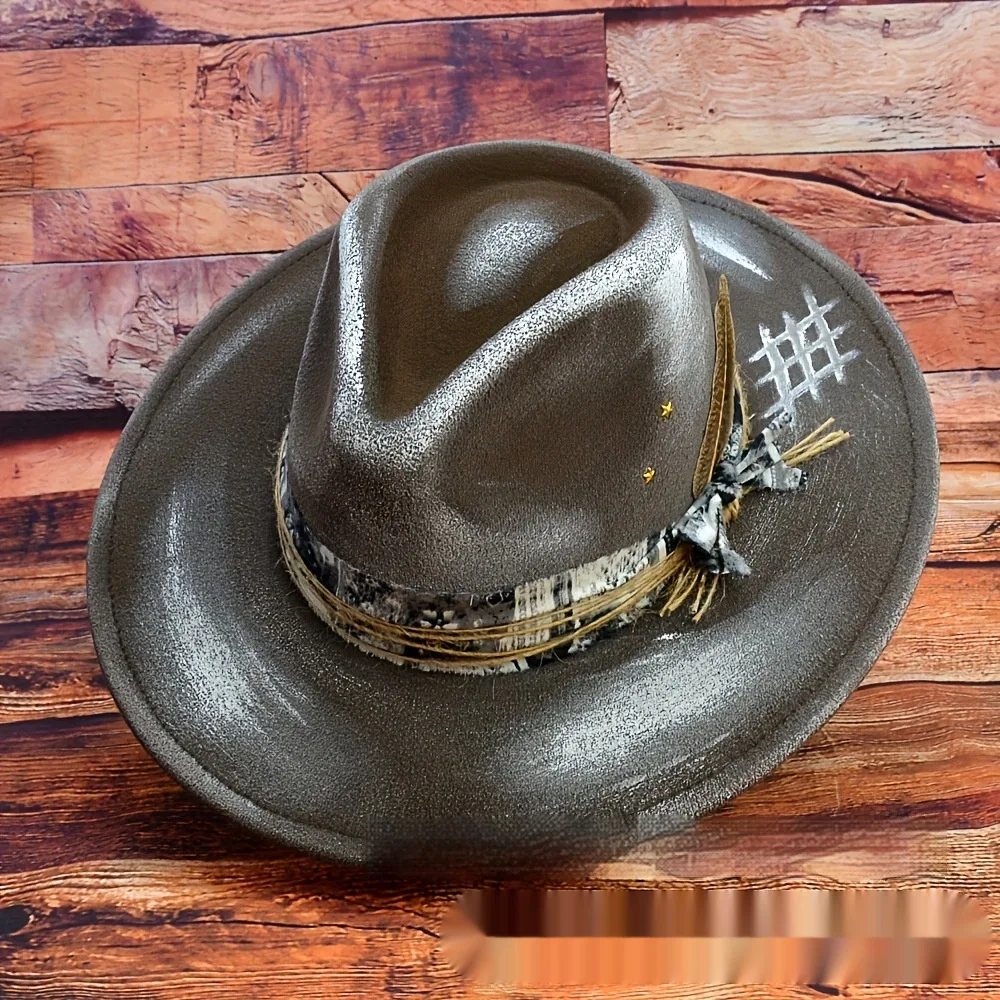 Fashion Retro Original Design Fedora Hat European And American Fur Felt Hat - Coffee White Retro
