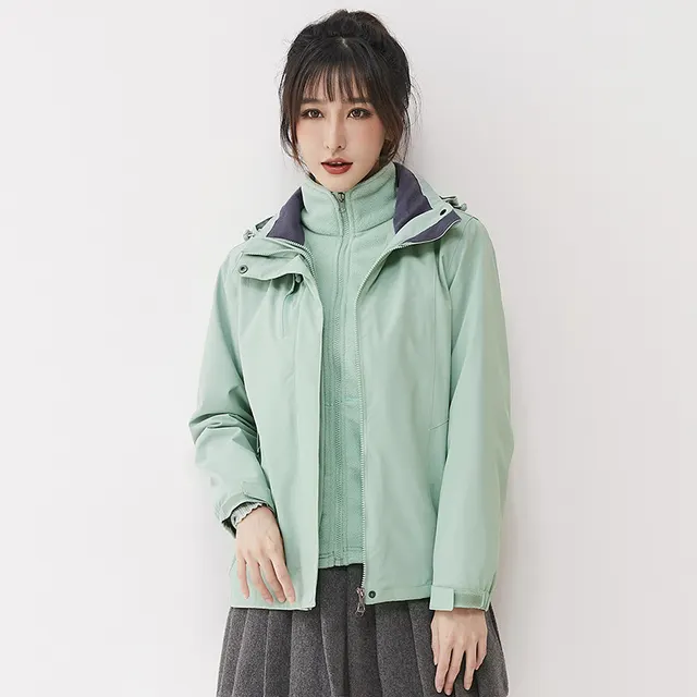 Shell Waterproof Windbreaker Jacket Top Suit Women'S Bean Green - Shop at LoveMi
