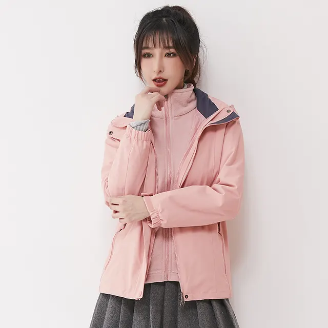 Shell Waterproof Windbreaker Jacket Top Suit Women'S Pink - Shop at LoveMi