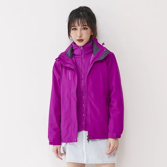Shell Waterproof Windbreaker Jacket Top Suit Women'S Purple - Shop at LoveMi