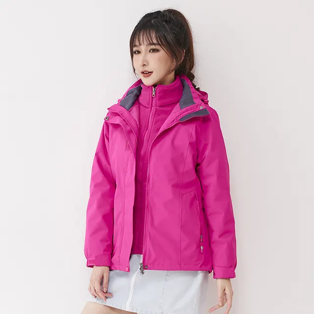 Shell Waterproof Windbreaker Jacket Top Suit Women'S Rose Red - Shop at LoveMi