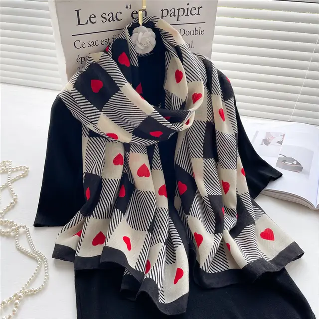 Chessboard Plaid Scarf Cotton And Linen High grade Shawl Ym220 4 - Shop at LoveMi