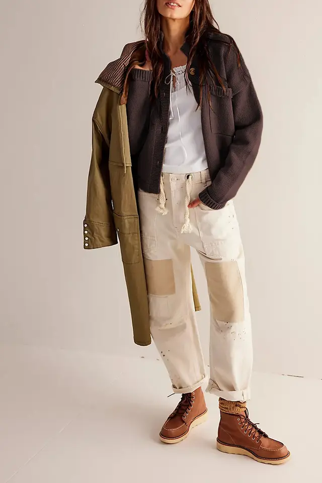 Knitted Coat Stand Collar Solid Color Cardigan Sweaters Women's Clothing Red Brown - Shop at LoveMi