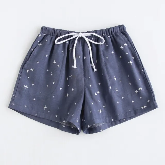 Women's Summer Thin Cropped Casual Home Pants Navy Star - Shop at LoveMi