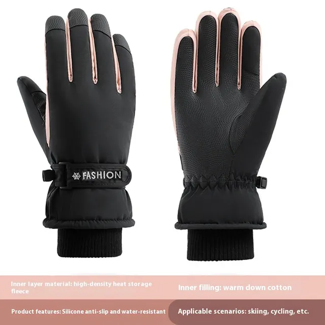 Winter Fleece lined Warm Outdoor Biking Mountain Climbing Thick Cold proof 206 Women'S Black - Shop at LoveMi