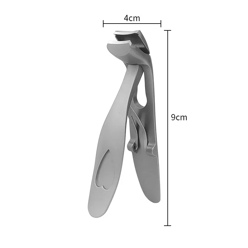 Love Elbow Stainless Steel Anti splash Nail Clippers Powder Die Casting Single Large Opening Nail Silver - Shop at LoveMi