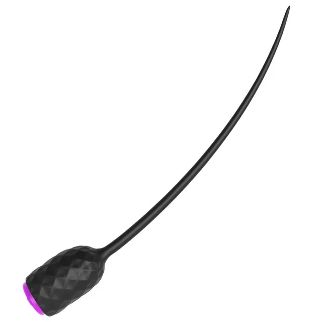 9i Silicone Electric Horse Eye Stick Vibrator Men's Egg Masturbation Device Massage Trainer Large Black - Shop at LoveMi