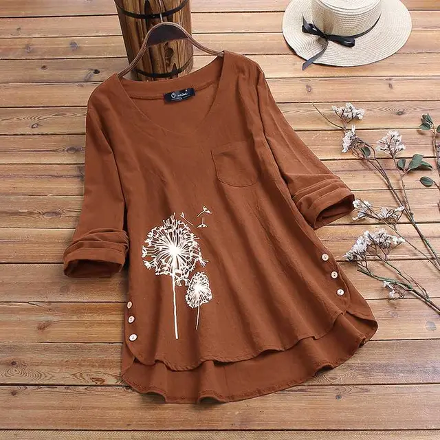 Long Sleeve Shirt Korean Style Fashion Mid length Top For Women Orange - Shop at LoveMi