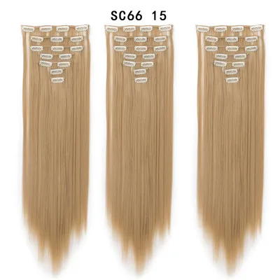 16 Card Seven piece Hairpiece Clip Wig Beauty Chemical Fiber Wig Set Hair Extension Sc6615 - Shop at LoveMi