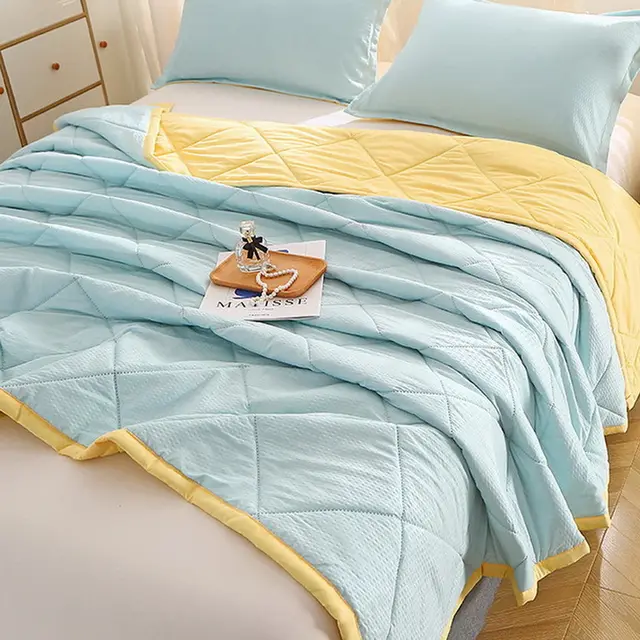 Children's Washed Cotton Summer Quilt Waffle Double Blue - Shop at LoveMi
