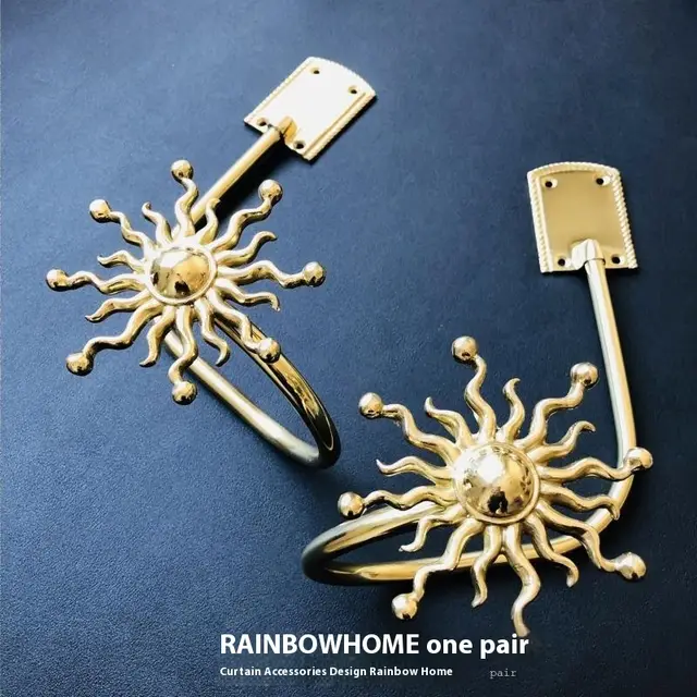 Lily Little Angel Wings Brass Curtain American Decoration Hook Classical Sun Pair - Shop at LoveMi