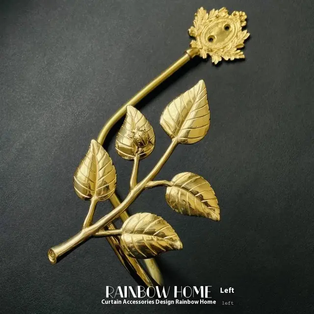 Lily Little Angel Wings Brass Curtain American Decoration Hook Ladybug Leaves Left - Shop at LoveMi