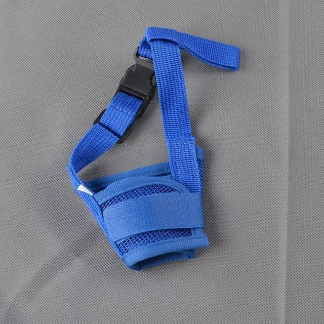 Dog Safety Muzzle Muzzel Adjustable Biting Barking Chewing Blue - Shop at LoveMi