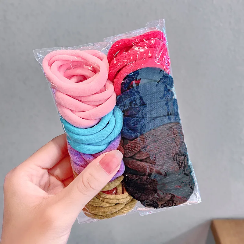 Candy Color Basic Hair Rope Hair Accessories Towel Hair Ring Combination Suit Simple All match Rubber Band Headdress For Hair Ties Mixed - Shop at LoveMi