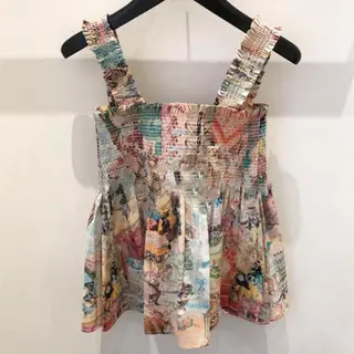 Summer Fashion Printed High Waist Sling Dress - Orange - View 1