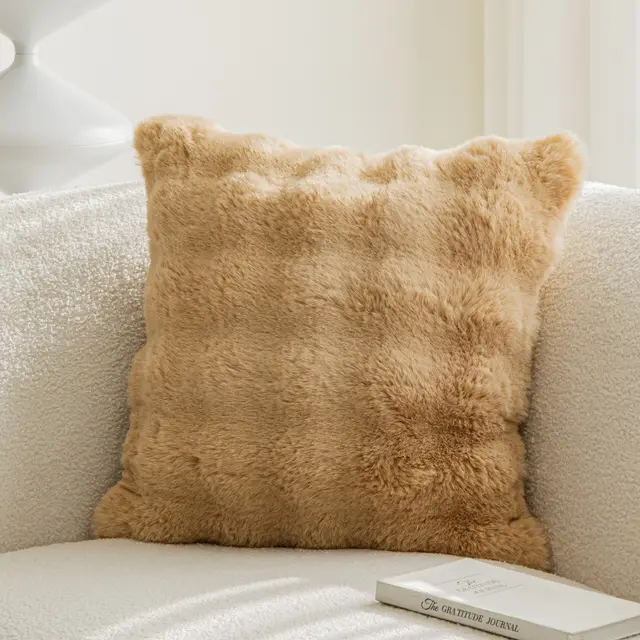 Cute Cat Nordic Ins Style Living Room Sofa Pillow Cushion - Puffy Khaki