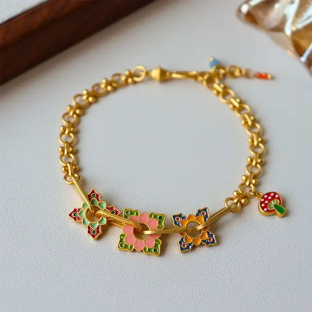 Women's Fashionable All match Retro Color Bracelet Bracelet 2 - Shop at LoveMi