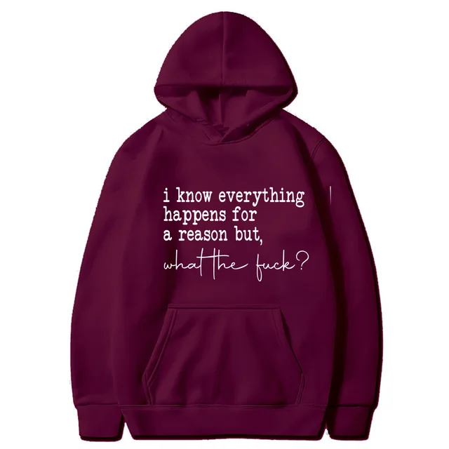 Women's Sports Printed Long Sleeve Pullover Hoodie Wine Red - Shop at LoveMi
