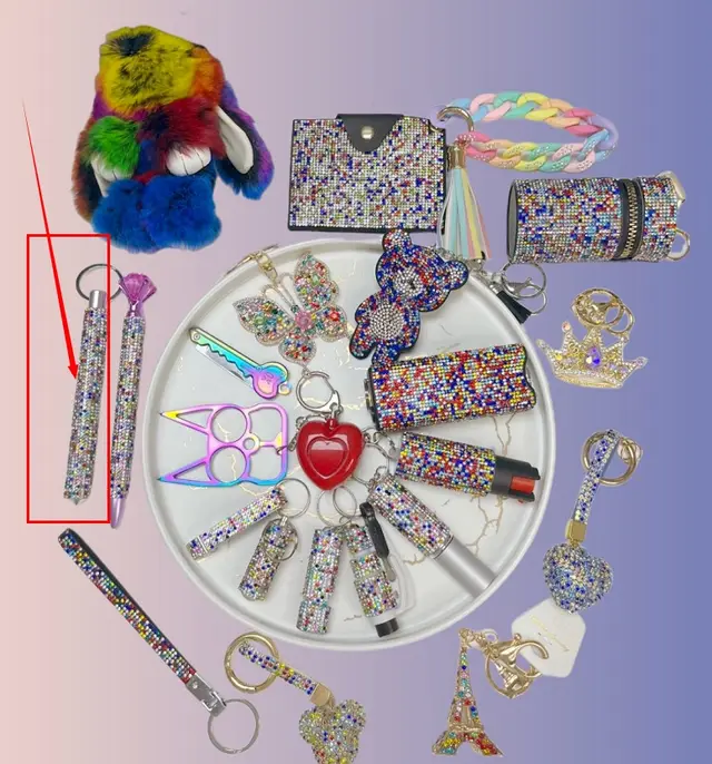 Outdoor Anti body Round Head Metal Diamond embedded Anti body Stick Colorful Diamond - Shop at LoveMi