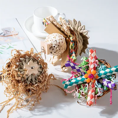 Parrot Bird Toy Supplies Gnawing Molar A Set Of Three - Shop at LoveMi