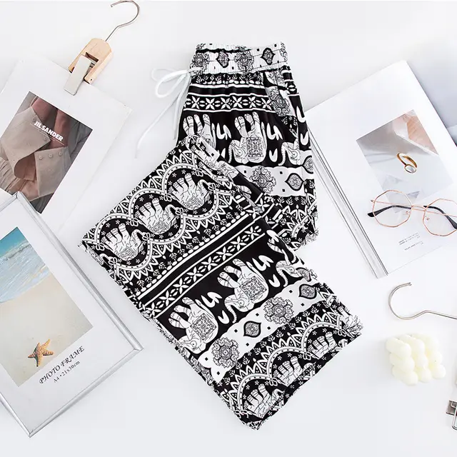 Thailand Elephant Yoga Wide leg Pants For Women Elephant 804 - Shop at LoveMi